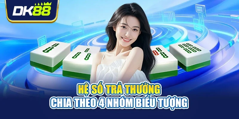 Hệ số trả thưởng chia theo 4 nhóm biểu tượng